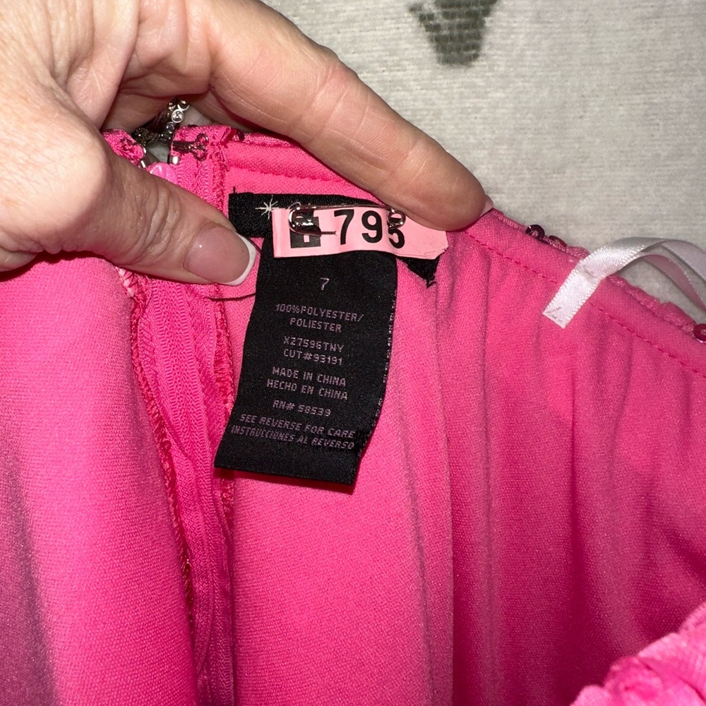 Strapless Pink Floral Dress - Picture 5 of 5